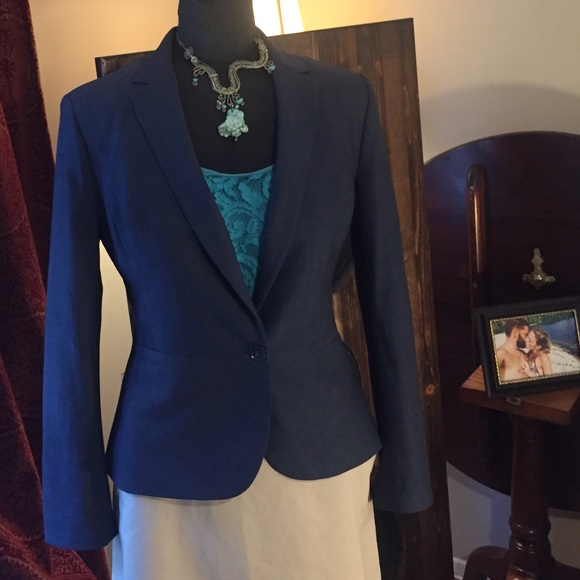 đš Banana Republic Slate Blue Blazer 4P Like New - Picture 2 of 8